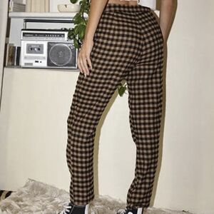 12th Tribe Checkered Black and Brown Trousers